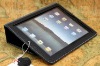 Top Quality first layer cow leather cover for apple ipad 2 , custom your own LOGO