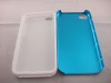 Top-Seller Metal & Silicon Double Protective Cover For Apple Iphone4