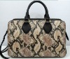 Top grade ladies designer snakeskin leather handbag 2012