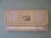 Top hot sales lady matching and knit trim wallet purse