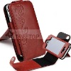 Top layer cow leather case for iPhone 4, genuine leather material