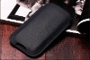 Top quality black genuine cow leather cover for apple iphone