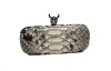 Top quality python skin Skull Long  clutch bag