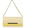 Top sale ladies single shoulder fashion yellow handbag