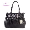 Tote Bag In Purple Patent Leather