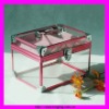 Transparent Attractive Red Acrylic Cosmetic Case