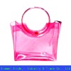 Transparent Pink PVC shopping bag with fashional design xmxdj-0178