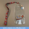 Transparent Plastic Card Holder with Rope