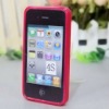 Transparent Red TPU Case For Iphone4