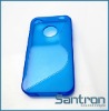 Transparent S shape TPU phone case for i Phone 4