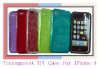 Transparent TPU Case for iPhone4