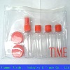 Transparent cosmetic packing bag for promotion with pvc zipper