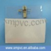 Transparent pvc name badge holder with pin XYL-CC239