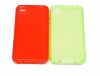Transparent red and green Silicone phone case