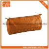 Travel clutch small orange polyester unisex pouch bag with zipper