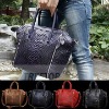 Treetop Crocodile grain genuine leather lady handbag for 10'' tablets PC, real leather laptop bag