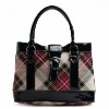 Trendy Dina Plaid Tote Bag