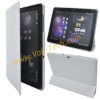Trendy Magnetic Slim Leather Smart Shell Cover for Samsung Galaxy Tab P7510-White