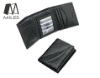 Trifold men's leather wallet