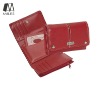 Trifold women leather purse