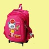 Trolley school bag with double strap and handle