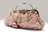 True love bow satin evening bag  /clutch bag/bead evening bag