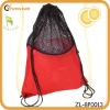 Tubular Mesh & Nylon Drawstring Backpack Bag