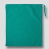 Turquoise Cotton Drawstring Bag