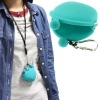 Turquoise Silicone Coin Case, POUCHIBI Silicone Purse