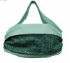 Twins soft handles lady genuine leather handbag