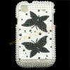 Two  Butterflies Design Diamond Hard Shell Cover Case for Samsung Galaxy S i9000
