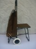 Two LunDai folding chair shopping cart with stool shopping cart