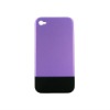 Two parts hard Case Cover for iPhone 4 ,Frosted Surface(purple)