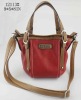 Two-tone belted accents tote bag