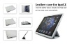 Ultra slim leather case for Ipad 2 with stand White and black
