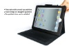 Ultra slim leather case for ipad 2 with touch pen slot