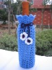 Unique Design Promotional Cute Decorative Crochet Wine Bottle Bag