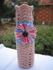 Unique Design Promotional Cute Decorative Crochet Wine Bottle Cover