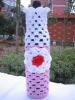 Unique Design Promotional Cute Decorative Crochet Wine Bottle Cover