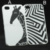 Unique Giraffe and Zebra Pattern For iPhone 4 Lovers Couple Case