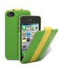 Unique PU leather flip cover case for iPhone4S