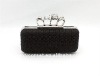 Unique skull finger weaved satin clutch bag evening bags 063