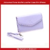 Universal Purse Wallet Leather Case For iPhone 4 4S-Purple