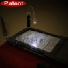 Upgrade version with light and a wrist strap PU leather case for Amazon Kindle e book reader