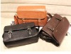 VINTAGE STYLE BROWN BLACK DIGITAL CAMERA CASE / BAG