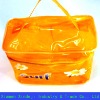 Various and Yellow PVC cosmetic bag with handle new style