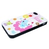 Very special flawless case for iphone 4s 4 4g,Colorful front is hardness, black sides are soft,