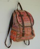 Vintage Backpack HMONG Hill Tribe Suede Book Bag