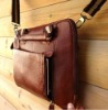 Vintage Leather Shoulder Bag Messenger Notebook hand Business man bag