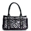 Vintage Zebra Metallic Fashion Satchel